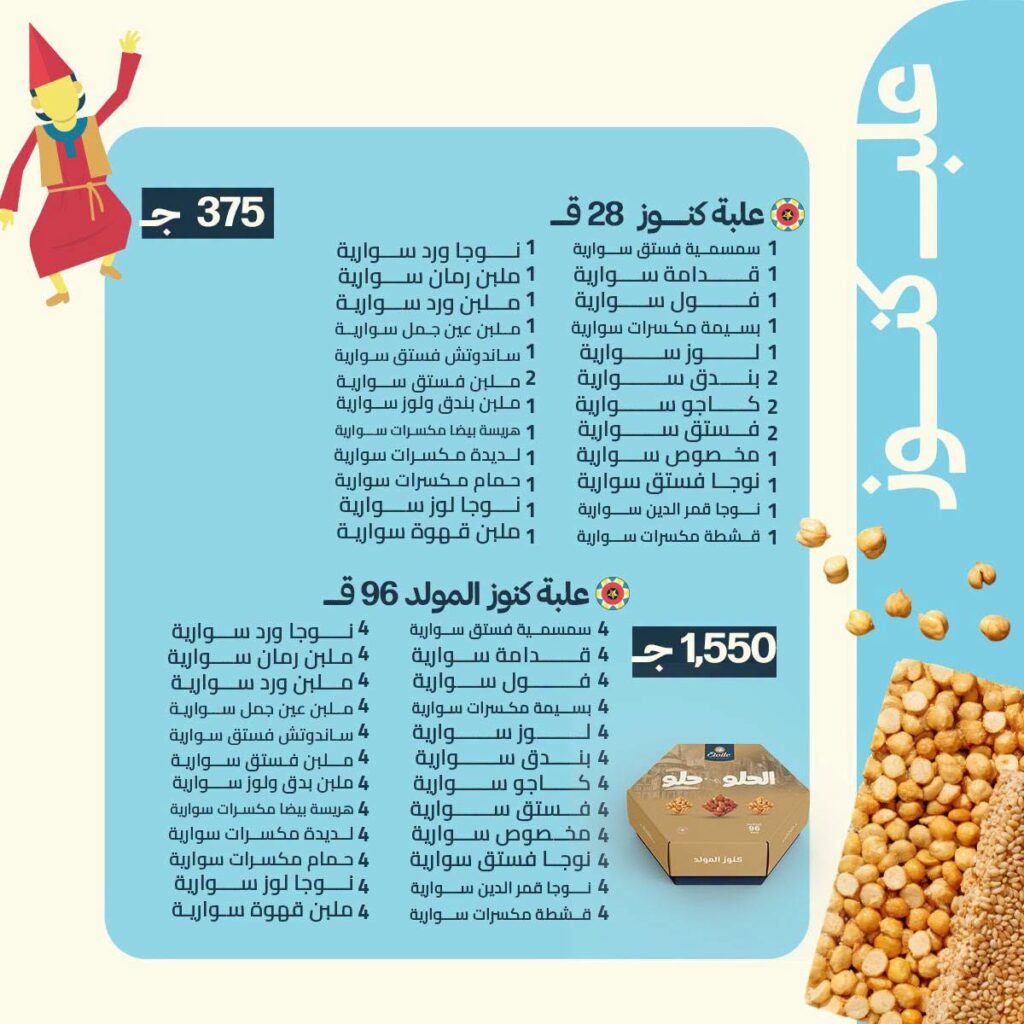 اسعار علب حلاوة المولد ايتوال